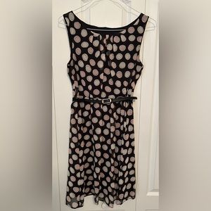 Connected Apparel sleeveless dress, back zipper, with belt, size 8